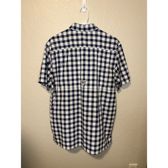 Columbia Mens Shirt Medium M Plaid Button Up Short Sleeve Casual - Picture 2 of 3